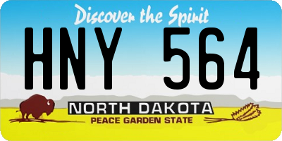ND license plate HNY564