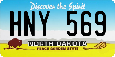 ND license plate HNY569