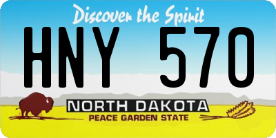 ND license plate HNY570