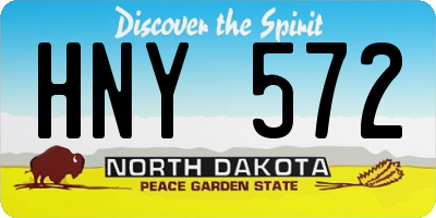 ND license plate HNY572