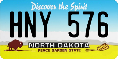 ND license plate HNY576