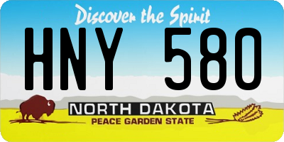ND license plate HNY580