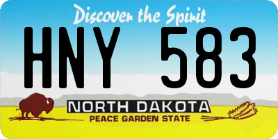 ND license plate HNY583