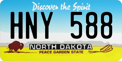 ND license plate HNY588