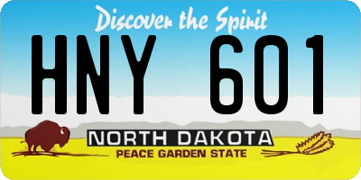 ND license plate HNY601