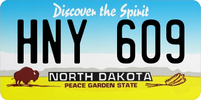ND license plate HNY609