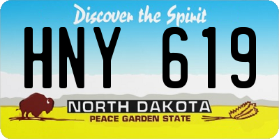 ND license plate HNY619