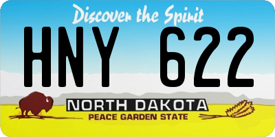 ND license plate HNY622