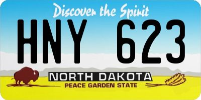 ND license plate HNY623