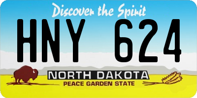 ND license plate HNY624