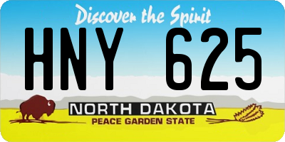ND license plate HNY625