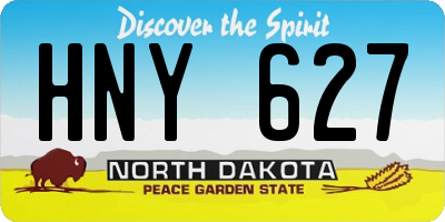 ND license plate HNY627