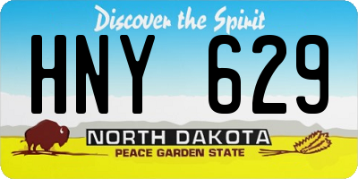 ND license plate HNY629