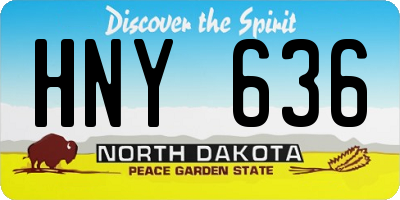 ND license plate HNY636