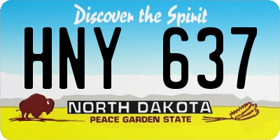 ND license plate HNY637