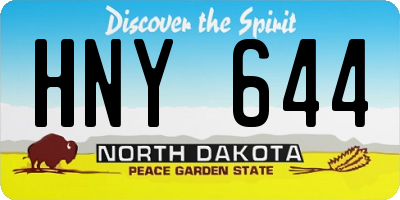 ND license plate HNY644
