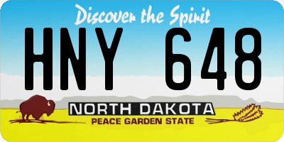 ND license plate HNY648