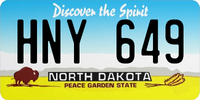 ND license plate HNY649
