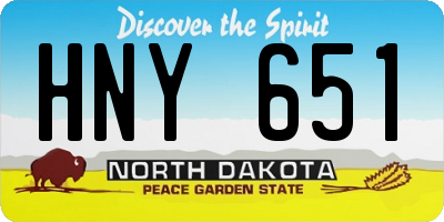 ND license plate HNY651