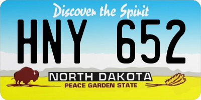 ND license plate HNY652