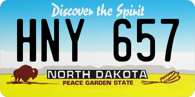 ND license plate HNY657