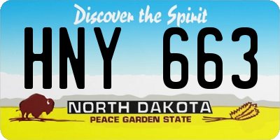 ND license plate HNY663