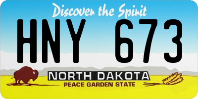 ND license plate HNY673