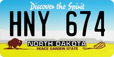 ND license plate HNY674