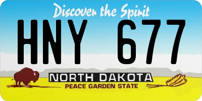ND license plate HNY677