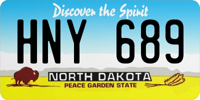 ND license plate HNY689