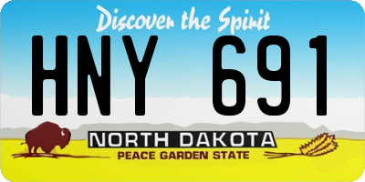 ND license plate HNY691