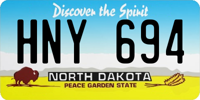 ND license plate HNY694