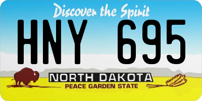 ND license plate HNY695