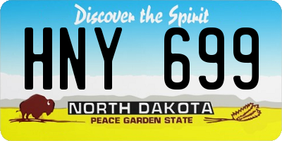 ND license plate HNY699