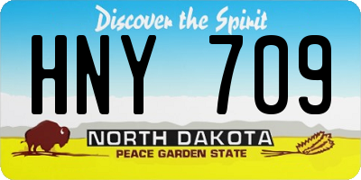 ND license plate HNY709