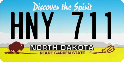ND license plate HNY711
