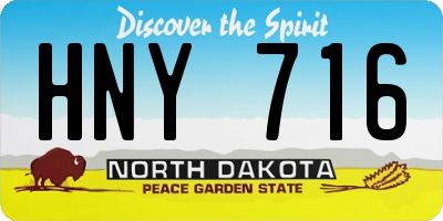 ND license plate HNY716