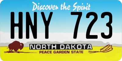 ND license plate HNY723