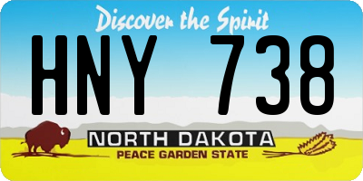 ND license plate HNY738