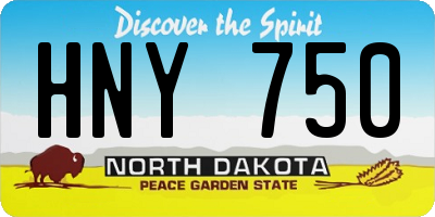ND license plate HNY750