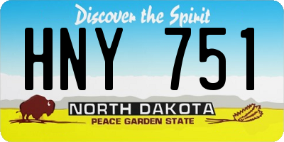 ND license plate HNY751