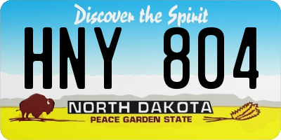 ND license plate HNY804