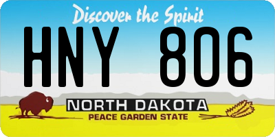 ND license plate HNY806