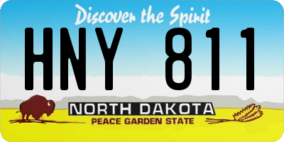 ND license plate HNY811