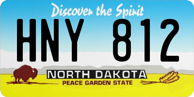 ND license plate HNY812