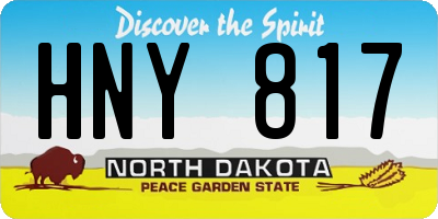 ND license plate HNY817