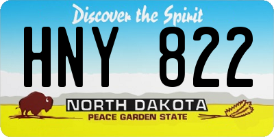 ND license plate HNY822