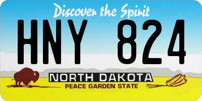 ND license plate HNY824