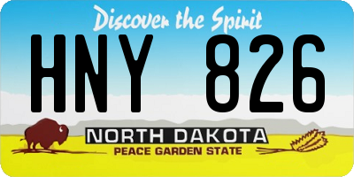 ND license plate HNY826