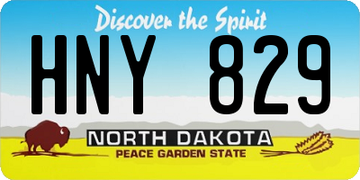 ND license plate HNY829